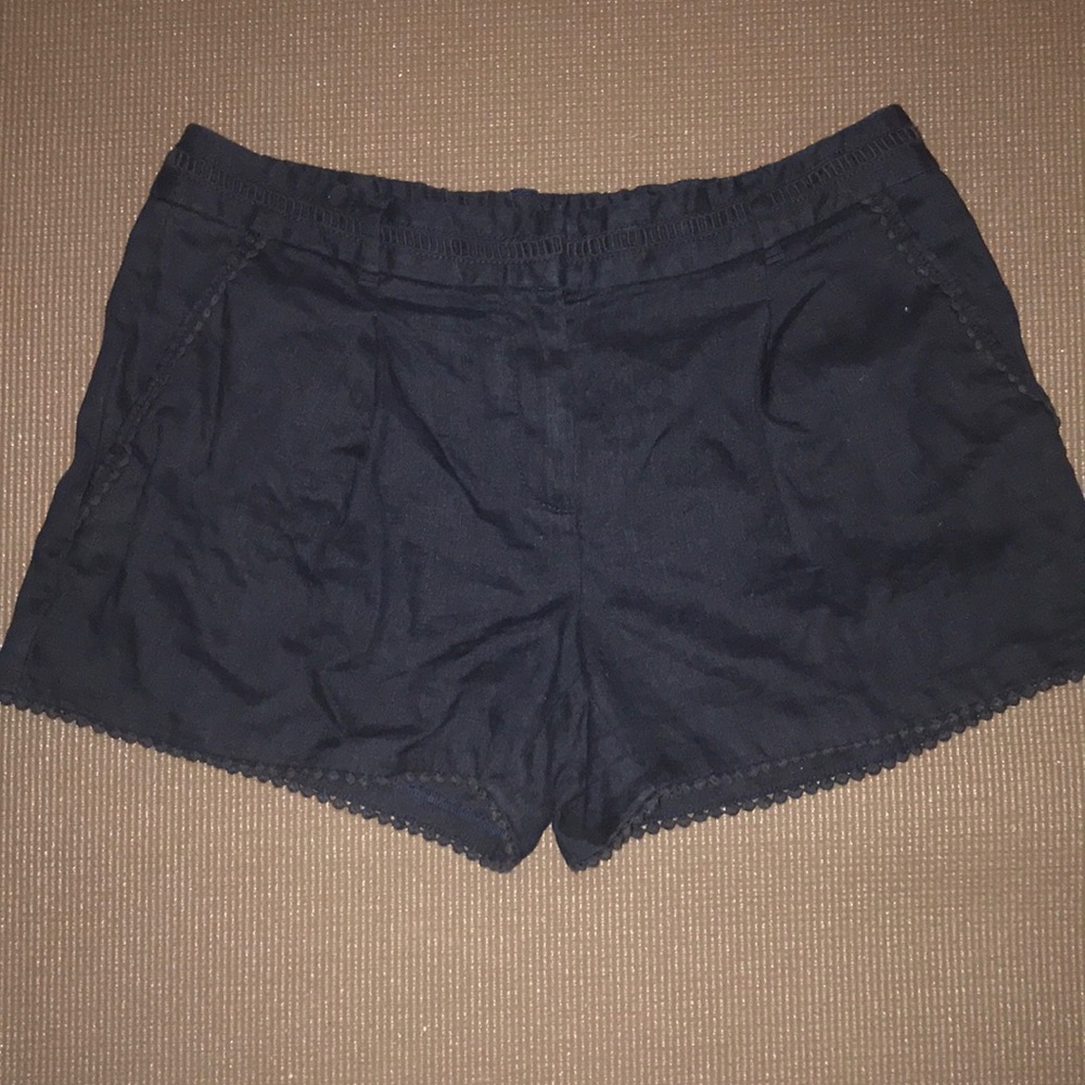 Blue- 💯 linen LOFT shorts. Size 4